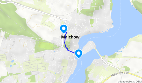 Kartenausschnitt Stadtwindmühle Malchow